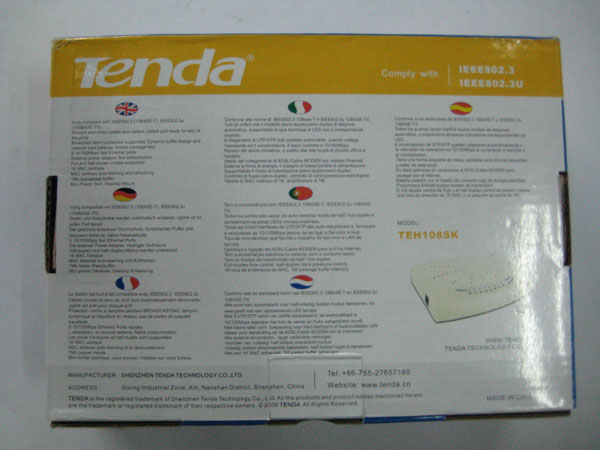 Switch tenda 8 port